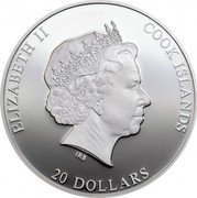 Cook Islands 20 Dollars Shrine of the Three Kings 2013 Proof KM# 1649 ELIZABETH II COOK ISLANDS IRB 20 DOLLARS coin obverse