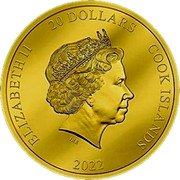 Cook Islands 20 Dollars (3th. Anni. of the Enthronement of the Japanese Emperor Ise Grand Shrine) IRB ELIZABETH II 20 DOLLARS COOK ISLANDS 2022 coin obverse Cook Islands 20 Dollars (3th. Anni. of the Enthronement of the Japanese Emperor Ise Grand Shrine) IRB ELIZABETH II 20 DOLLARS COOK ISLANDS 2022 coin obverse