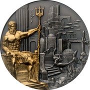 Cook Islands 20 Dollars Charles III Atlantis 2023  Antiqued 2023 coin reverse Cook Islands 20 Dollars Charles III Atlantis 2023  Antiqued 2023 coin reverse