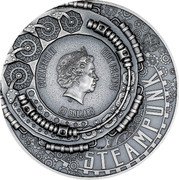 Cook Islands 20 Dollars (Charles III Science Lab) ELIZABETH II COOK ISLANDS IRB 20 DOLLARS STEAMPUNK coin obverse Cook Islands 20 Dollars (Charles III Science Lab) ELIZABETH II COOK ISLANDS IRB 20 DOLLARS STEAMPUNK coin obverse