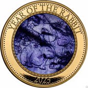 Cook Islands 200 Dollars (Year of the Rabbit) YEAR OF THE RABBIT 2023 coin reverse