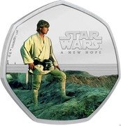 Cook Islands 25 Cents Star Wars A New Hope. Tatooine 2022 STAR WARS TM A NEW HOPE © & TM LUCASFILM LTD coin reverse Cook Islands 25 Cents Star Wars A New Hope. Tatooine 2022 STAR WARS TM A NEW HOPE © & TM LUCASFILM LTD coin reverse
