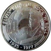 Cook Islands 25 Dollars 30th Anniversary of the death of Elvis Presley 2007 Proof KM# 1190 ELVIS® KING OF ROCK 'N' ROLL "THAT'S ALL RIGHT ELVIS PRESLEY MEMPHIS TENNESSE AP 1935 - 1977 coin reverse Cook Islands 25 Dollars 30th Anniversary of the death of Elvis Presley 2007 Proof KM# 1190 ELVIS® KING OF ROCK 'N' ROLL "THAT'S ALL RIGHT ELVIS PRESLEY MEMPHIS TENNESSE AP 1935 - 1977 coin reverse
