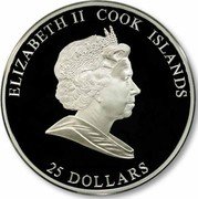 Cook Islands 25 Dollars Christian Radich 2008 Proof KM# 1321 ELIZABETH II COOK ISLANDS 25 DOLLARS coin obverse Cook Islands 25 Dollars Christian Radich 2008 Proof KM# 1321 ELIZABETH II COOK ISLANDS 25 DOLLARS coin obverse