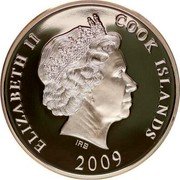 Cook Islands 25 Dollars Berlin Wall 2009 KM# 1584 ELIZABETH II COOK ISLANDS IRB 2009 coin obverse Cook Islands 25 Dollars Berlin Wall 2009 KM# 1584 ELIZABETH II COOK ISLANDS IRB 2009 coin obverse