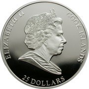 Cook Islands 25 Dollars Year of the Ox 2009 Proof KM# 767 ELIZABETH II COOK ISLANDS 25 DOLLARS coin obverse Cook Islands 25 Dollars Year of the Ox 2009 Proof KM# 767 ELIZABETH II COOK ISLANDS 25 DOLLARS coin obverse