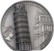 Cook Islands 25 Dollars (Leaning Tower of Pisa) IRB ELIZABETH II COOK ISLANDS 25 DOLLARS coin obverse Cook Islands 25 Dollars (Leaning Tower of Pisa) IRB ELIZABETH II COOK ISLANDS 25 DOLLARS coin obverse