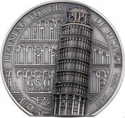 Cook Islands 25 Dollars (Leaning Tower of Pisa) 650 YEARS LEARNING TOWER OF PISA 1372 - 2022 coin reverse Cook Islands 25 Dollars (Leaning Tower of Pisa) 650 YEARS LEARNING TOWER OF PISA 1372 - 2022 coin reverse