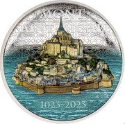 Cook Islands 25 Dollars (Mont-Saint-Michel 1000th Anniversary) MONT SAINT MICHEL 1023 - 2023 coin reverse Cook Islands 25 Dollars (Mont-Saint-Michel 1000th Anniversary) MONT SAINT MICHEL 1023 - 2023 coin reverse