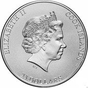 Cook Islands 25 Dollars (Mt. Vinson) IRB ELIZABETH II COOK ISLANDS 25 DOLLARS .999 coin obverse Cook Islands 25 Dollars (Mt. Vinson) IRB ELIZABETH II COOK ISLANDS 25 DOLLARS .999 coin obverse