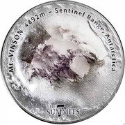 Cook Islands 25 Dollars (Mt. Vinson) THE 7SUMMITS 2022 MT INSON 4892 M coin reverse Cook Islands 25 Dollars (Mt. Vinson) THE 7SUMMITS 2022 MT INSON 4892 M coin reverse