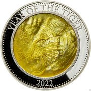 Cook Islands 25 Dollars (Year of the Tiger) YEAR OF THE TIGER 2022 coin reverse Cook Islands 25 Dollars (Year of the Tiger) YEAR OF THE TIGER 2022 coin reverse