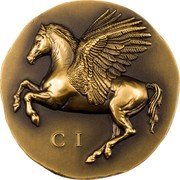 Cook Islands 250 Dollars (Pegasus) C I coin reverse Cook Islands 250 Dollars (Pegasus) C I coin reverse