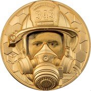 Cook Islands 250 Dollars (Real Hero - Firefighter) 343 FDNY FIREFIGHTER REAL HERO WE RUSH IN WHEN OTHERS RUSH OUT coin reverse Cook Islands 250 Dollars (Real Hero - Firefighter) 343 FDNY FIREFIGHTER REAL HERO WE RUSH IN WHEN OTHERS RUSH OUT coin reverse