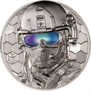 Cook Islands 250 Dollars (Real Hero - Special Forces) REAL HERO DE OPPRESO LIBER coin reverse Cook Islands 250 Dollars (Real Hero - Special Forces) REAL HERO DE OPPRESO LIBER coin reverse