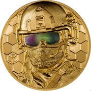 Cook Islands 250 Dollars (Real Hero - Special Forces) REAL HERO DE OPPRESO LIBER coin reverse Cook Islands 250 Dollars (Real Hero - Special Forces) REAL HERO DE OPPRESO LIBER coin reverse