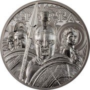 Cook Islands 250 Dollars (Sparta) SPARTA coin reverse Cook Islands 250 Dollars (Sparta) SPARTA coin reverse