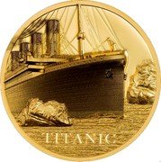 Cook Islands 250 Dollars (Titanic) TITANIC coin reverse Cook Islands 250 Dollars (Titanic) TITANIC coin reverse