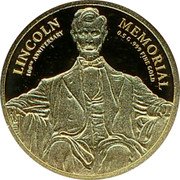 Fiji 5 Dollars (100th Anniversary of the Lincoln Memorial) LINCOLN MEMOMRIAL 100TH ANNIVERSARY 0.5 G .999 FINE GOLD coin reverse Fiji 5 Dollars (100th Anniversary of the Lincoln Memorial) LINCOLN MEMOMRIAL 100TH ANNIVERSARY 0.5 G .999 FINE GOLD coin reverse
