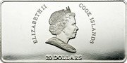 Cook Islands 20 Dollars Francisco de Goya 2010 Proof KM# 1337 ELIZABETH II COOK ISLANDS 20 DOLLARS coin obverse