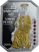 Cook Islands 5 Dollars Saint Peter 2010 Proof KM# 1637 VATICAN ART SAINT PETER 2010 coin reverse