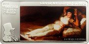 Cook Islands 20 Dollars Francisco de Goya 2010 Proof KM# 1337 2010 GRAND MASTERS OF EUROPE FRANCISCO DE GOYA 1746-1828 LA MAJA VESTIDA/LA MAJA DESNUDA coin reverse