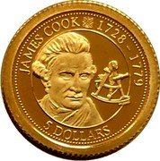 Cook Islands 5 Dollars James Cook 2012 Proof KM# 1587 JAMES COOK 1728-1779 5 DOLLARS coin reverse Cook Islands 5 Dollars James Cook 2012 Proof KM# 1587 JAMES COOK 1728-1779 5 DOLLARS coin reverse
