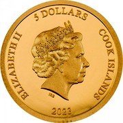 Cook Islands 5 Dollars Charles III Half Dome 2023  Proof KM# 3372 ELIZABETH II 5 DOLLARS COOK DOLLARS IRB 2023 coin obverse