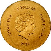 Cook Islands 5 Dollars Charles III Pan. Panticapaeum 2023  Silk Finish ELIZABETH II 5 DOLLARS COOK ISLANDS IRB 2023 coin obverse Cook Islands 5 Dollars Charles III Pan. Panticapaeum 2023  Silk Finish ELIZABETH II 5 DOLLARS COOK ISLANDS IRB 2023 coin obverse