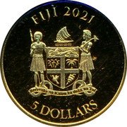 Fiji 5 Dollars (Mars Touchdown) FIJI 2021 REREVKA NA KALOU KA DOKA NA TUI 5 DOLLARS coin obverse Fiji 5 Dollars (Mars Touchdown) FIJI 2021 REREVKA NA KALOU KA DOKA NA TUI 5 DOLLARS coin obverse