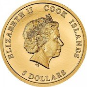 Cook Islands 5 Dollars (Mont-Saint-Michel) 5 $ COOK ISLANDS ELIZABETH II IRB coin obverse