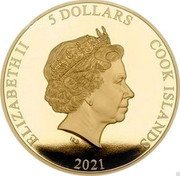 Cook Islands 5 Dollars (Princess Diana 60th Birth Anniversary) IRB ELIZABETH II 5 DOLLARS COOK ISLANDS 2021 coin obverse Cook Islands 5 Dollars (Princess Diana 60th Birth Anniversary) IRB ELIZABETH II 5 DOLLARS COOK ISLANDS 2021 coin obverse