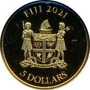 Fiji 5 Dollars (Sir Francis Drake. Golden Hind) FIJI 2021 REREVKA NA KALOU KA DOKA NA TUI 5 DOLLARS coin obverse Fiji 5 Dollars (Sir Francis Drake. Golden Hind) FIJI 2021 REREVKA NA KALOU KA DOKA NA TUI 5 DOLLARS coin obverse
