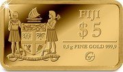 Fiji 5 Dollars Tower Bridge 2017  Proof KM# 596 FIJI $5 0.5G FINE GOLD 999,9 coin obverse Fiji 5 Dollars Tower Bridge 2017  Proof KM# 596 FIJI $5 0.5G FINE GOLD 999,9 coin obverse