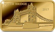 Fiji 5 Dollars Tower Bridge 2017  Proof KM# 596 TOWER BRIDGE 2017 coin reverse Fiji 5 Dollars Tower Bridge 2017  Proof KM# 596 TOWER BRIDGE 2017 coin reverse