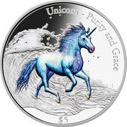 Fiji 5 Dollars (Unicorn) UNICORN - PURITY AND GRACE $5 coin reverse Fiji 5 Dollars (Unicorn) UNICORN - PURITY AND GRACE $5 coin reverse