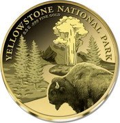 Fiji 5 Dollars Yellowstone National Park 2022 YELLOWSTONE NATIONAL PARK 0.5 G .999 FINE GOLD coin reverse Fiji 5 Dollars Yellowstone National Park 2022 YELLOWSTONE NATIONAL PARK 0.5 G .999 FINE GOLD coin reverse
