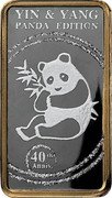 Fiji 5 Dollars (Yin & Yang Panda Rhodium Edition 40th Anniv. White&Black) YIN & YANG PANDA EDITION 40 TH ANNIV. coin reverse