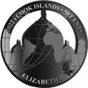 Cook Islands 50 Cents Agra. Taj Mahal. 2022 In Sets only 2022 50 CENTS COOK ISLANDS ELIZABETH II coin obverse Cook Islands 50 Cents Agra. Taj Mahal. 2022 In Sets only 2022 50 CENTS COOK ISLANDS ELIZABETH II coin obverse
