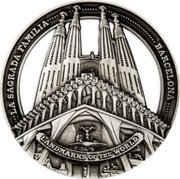 Cook Islands 50 Cents Barcelona. La Sagrada Familia. 2022 In Sets only BARCELONA LANDMARKS OF THE WORLD LA SAGRADA FAMILIA coin reverse Cook Islands 50 Cents Barcelona. La Sagrada Familia. 2022 In Sets only BARCELONA LANDMARKS OF THE WORLD LA SAGRADA FAMILIA coin reverse
