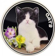 Fiji 50 Cents (Cats. Flowers. Coloured) CATS coin reverse Fiji 50 Cents (Cats. Flowers. Coloured) CATS coin reverse