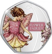 Cook Islands 50 Cents (Flower Fairies - Columbine) COLUMBINE FLOWER FAIRIES TM coin reverse Cook Islands 50 Cents (Flower Fairies - Columbine) COLUMBINE FLOWER FAIRIES TM coin reverse
