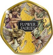 Cook Islands 50 Cents (Flower Fairies) FLOWER FAIRIES TM coin reverse Cook Islands 50 Cents (Flower Fairies) FLOWER FAIRIES TM coin reverse