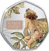 Cook Islands 50 Cents (Flower Fairies - Jasmine) FLOWER FAIRIES TM coin reverse Cook Islands 50 Cents (Flower Fairies - Jasmine) FLOWER FAIRIES TM coin reverse