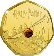 Cook Islands 50 Cents (Harry Potter - Golden Snitch) HARRY POTTER TM TM & © WBEI (S21) coin reverse