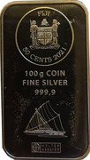 Fiji 50 Cents Ingot 2021 FIJI 50 CENTS 2021 100G COIN FINE SILVER 999,9 MELTER ASSAYER coin obverse Fiji 50 Cents Ingot 2021 FIJI 50 CENTS 2021 100G COIN FINE SILVER 999,9 MELTER ASSAYER coin obverse