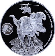 Fiji 50 Cents (Jurassic World Dominion) KM# 1050 ©UCS LLC AND AMBLIN 1OZ 999 PURE SILVER coin reverse Fiji 50 Cents (Jurassic World Dominion) KM# 1050 ©UCS LLC AND AMBLIN 1OZ 999 PURE SILVER coin reverse