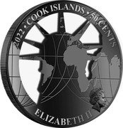 Cook Islands 50 Cents Statue of Liberty. New York City 2022 In Sets only 2022 50 CENTS COOK ISLANDS ELIZABETH II coin obverse Cook Islands 50 Cents Statue of Liberty. New York City 2022 In Sets only 2022 50 CENTS COOK ISLANDS ELIZABETH II coin obverse