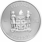 Fiji 50 Cents Street Fighter II. Chun-Li 2021 Proof FIJI 2021 1 OZ .999 FINE SILVER REREVAKA NA KALOU KA DOKA NA TUI 50 CENTS coin obverse Fiji 50 Cents Street Fighter II. Chun-Li 2021 Proof FIJI 2021 1 OZ .999 FINE SILVER REREVAKA NA KALOU KA DOKA NA TUI 50 CENTS coin obverse