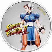 Fiji 50 Cents Street Fighter II. Chun-Li 2021 Proof STREET FIGHTER II CAPCOM coin reverse Fiji 50 Cents Street Fighter II. Chun-Li 2021 Proof STREET FIGHTER II CAPCOM coin reverse
